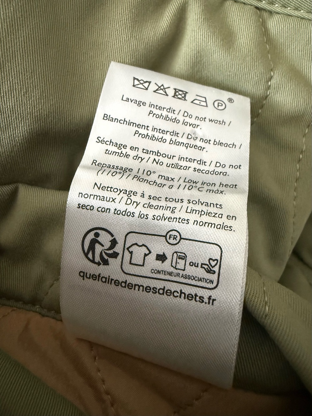 SEZANE Reversible Farel Jacket in Light Olive Green Size 34 Size 2 - Picture 14 of 14